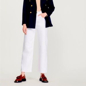 Brand new straight cut Sandro white jeans sz 34